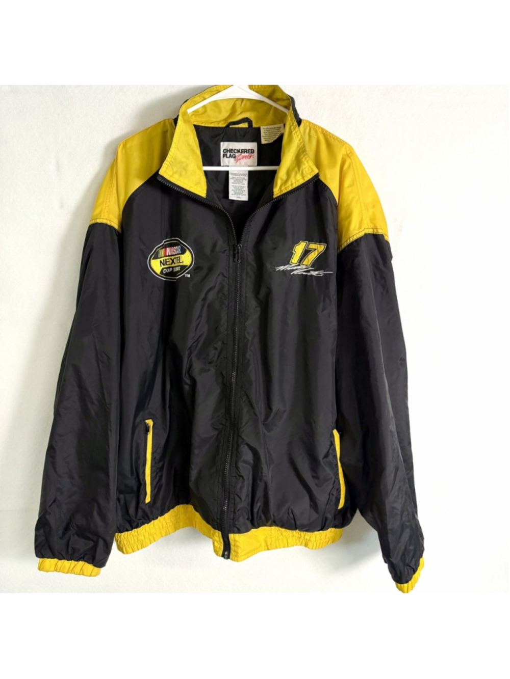 Vintage Matt Kenseth #17 DeWALT NASCAR Jacket Mens 2XL Checkered Flag Racing Y2K